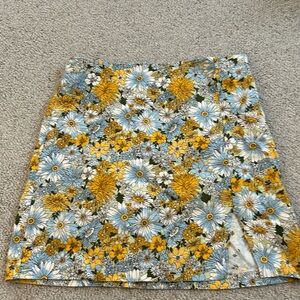 Urban Outfitters Floral Mini Skirt - Blue, Yellow, White